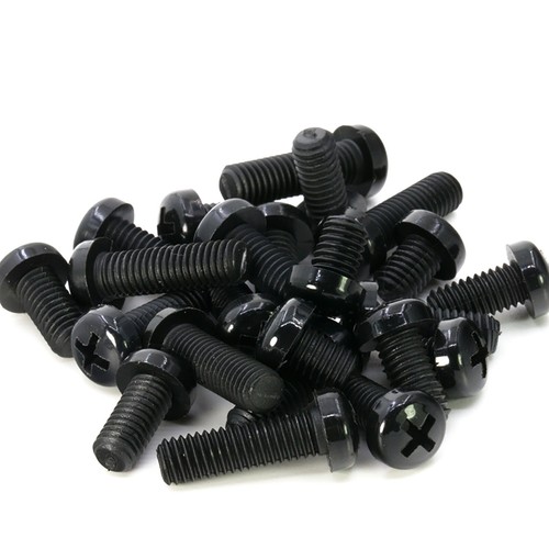 Schwarz DIN 7985 Nylon-Kunststoff Linsenschrauben Kreuzschlitz M3 M4 M5 M6 M8 - Bild 2 von 7