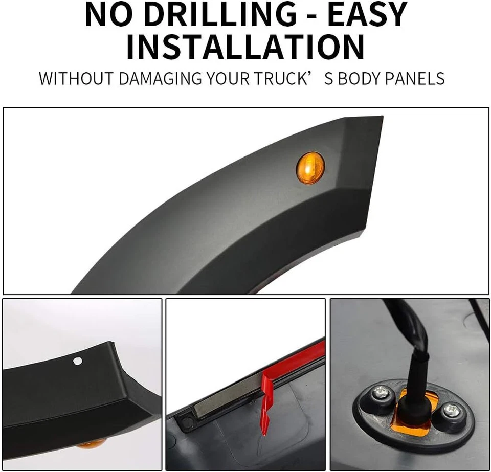 4 шт расширителей крыльев Raptor спортивного стиля подходят для Ford F150 Styleside 2015-2017 годов выпуска - Изображение 4 из 4