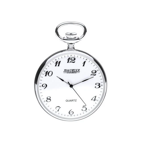 Designer Jean Pierre of Switzerland Sterling Silver Pocket Watch G320