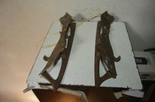 ANCIEN PATIN A GLACE PATINAGE METAL ICE SKATE J.P.B JR VINTAGE 1900