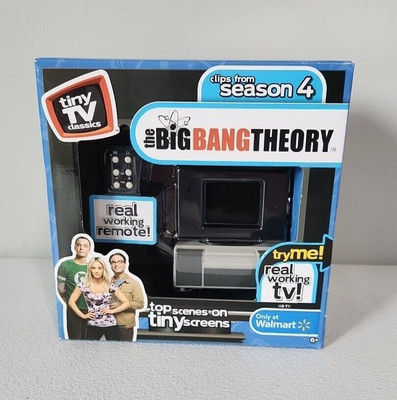 Big Bang Theory Tiny TV Classics Real Working TV & Remote Season 4 Arcade Toys