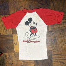 Vintage 70  s Walt Disney World Mickey Mouse T-shirt Size S Tropix Togs Flawless