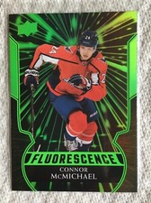 2020/21 Upper Deck Green Fluorescence Connor McMichael /15 Capitals 