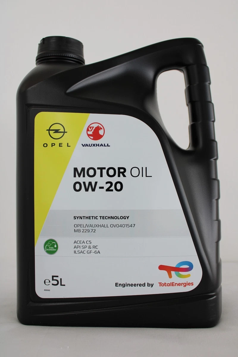 5l Original OPEL 0W20 Motoröl Fuel Economy Longlife OV0401547 