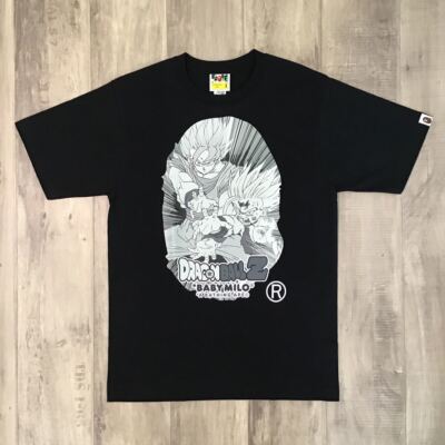 BAPE × Dragon Ball Z BIG APE HEAD T-shirt Black A Bathing Ape Size