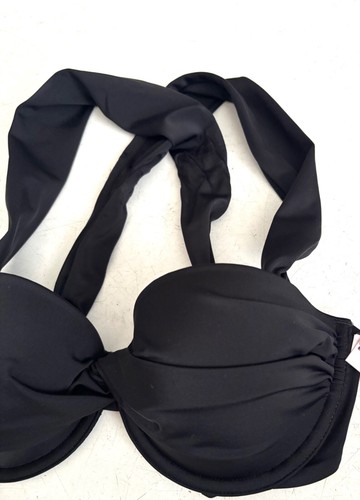 Victorias Secret Nwt Solid Black Underwire Twist Swim Bikini Top - Picture 6 of 7