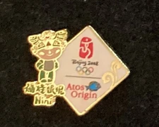 ATOS ORIGIN BEIJING OLYMPIC MASCOT 2008 GAMES PIN-2026 MILANO-CORTINA TRADER