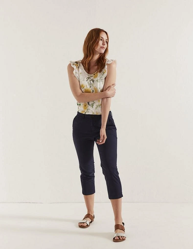 Navy cropped chinos sale