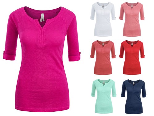Women's Basic Soft Cotton Stretch 3/4 