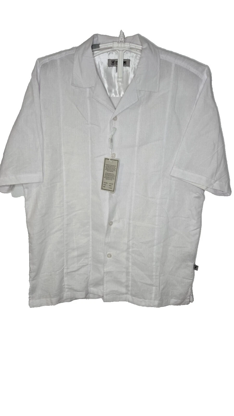 Botón informal Lino Stacy Adams-Down Shirts for Men