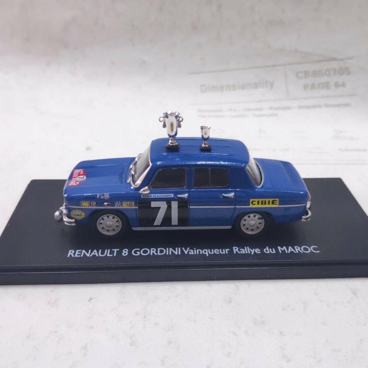 ELIGOR 1/43 Diecast Model Renault 8 Gordini Vainqueur Rallye du