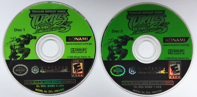 GameCube Teenage Mutant Ninja Turtles: MUTANT NIGHTMARE 3 Discs Only, Tested!