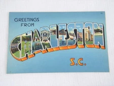 Vintage Greetings From Charleston SC South Carolina Postcard Unused