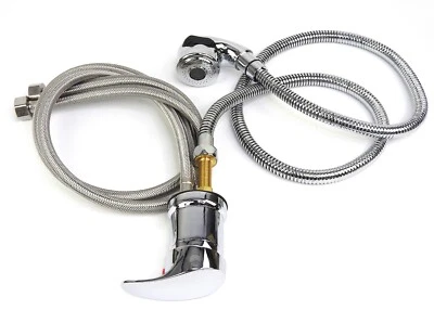 HQBS Faucet and Spray Hose for Beauty Salon Shampoo Bowl Parts Kit (Silver Head)