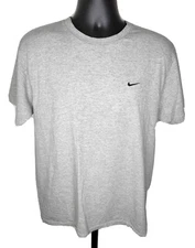 Nike Small Check Swoosh Travis Scott Rap Hip Hop Mens M Gray Hype Essential Tee 