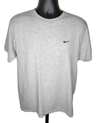 Nike Small Check Swoosh Travis Scott Rap Hip Hop Mens M Gray Hype Essential Tee 