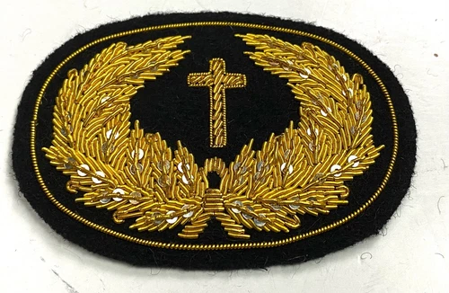 CIVIL WAR OFFICER CHAPLAIN IN WREATH HAT CAP KEPI INSIGNIA-LARGE