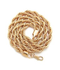 NEW ROSE GOLD COLOR 8mm 24" ROPE CHAIN