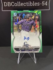 2023 Bowman Chrome Bryant Betancourt 1st Green Lava Auto 23/99 Rockies