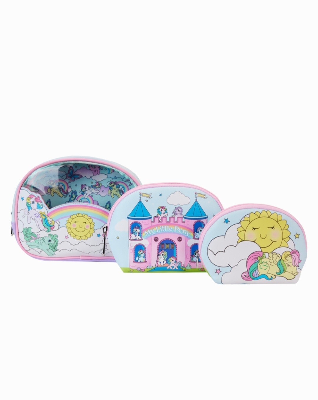 My Little Pony Sky Scene set borsa cosmetica 3 pezzi loungefly nuova con etichette