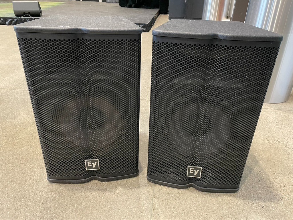 pair of EV TX 1122 500 watt passive PA Speakers