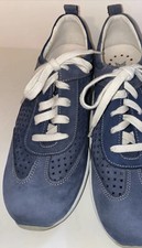 Mephisto Women's 7 Blue Leather Runoff Sneakers Pristine