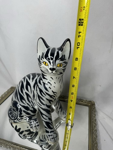 Seltene italienische Keramikkatze aus der Mitte des Jahrhunderts von Raymore Keramik, MCM Katzenskulptur - Bild 7 von 12