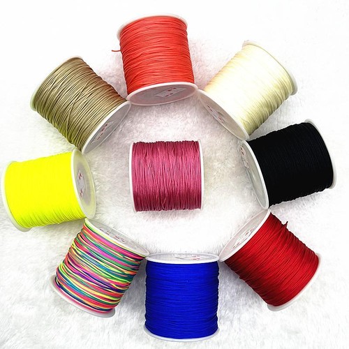 Cavo Perline Nylon - Bracciale 0,4-1,5 mm Corda Filo Colorato Fai Da Te Gioielli - Foto 8 di 62