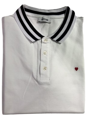 white and red moschino t shirt