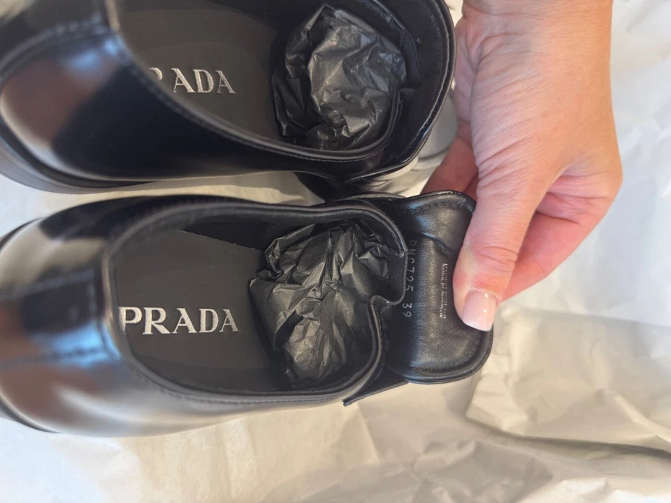 mocassins noir femme prada - Photo 3/4
