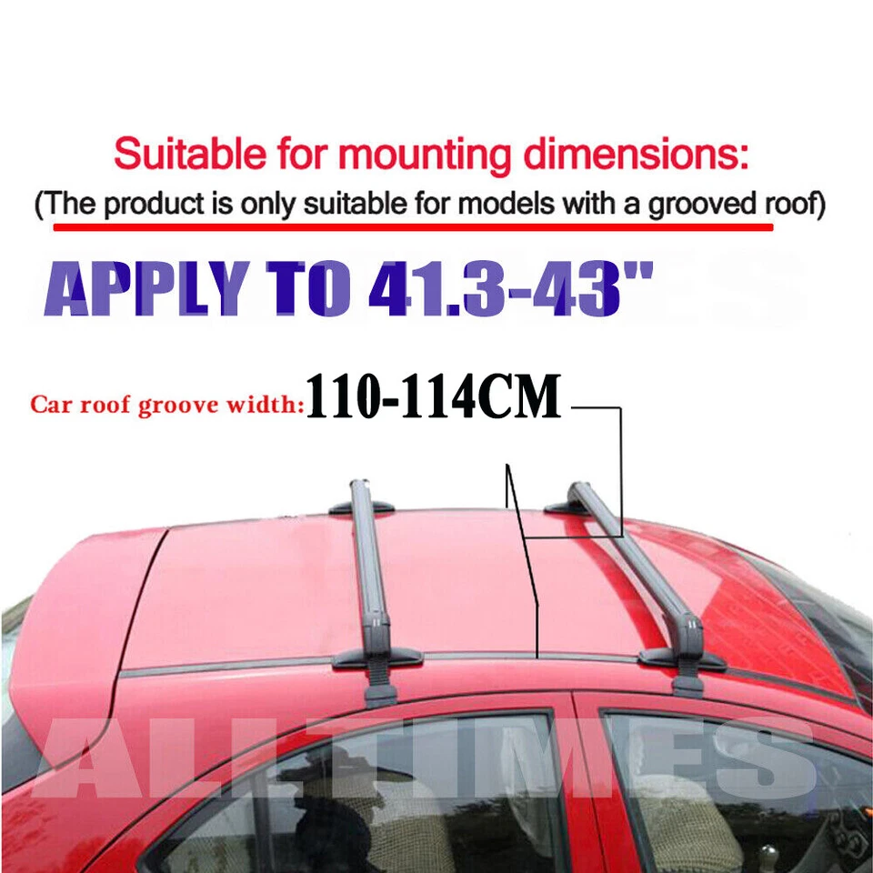 For Kia Sportage 2007-2022 43.3" Top Roof Rack Cross Bar Luggage Carrier+Lock US Foto 3 de 4