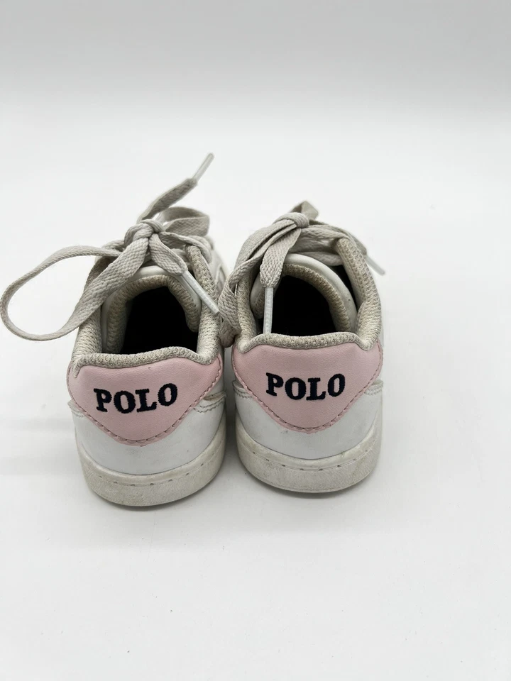 Zapatillas Polo Ralph Lauren Quilton Bear Zapatos Talla 9 Niñas Rosa Blanco Niño Pequeño Foto 4 de 4