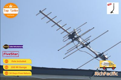 #ad 4K Yagi Outdoor TV Antenna 250 Mile for UHF VHF FM Digital Reception $50.50