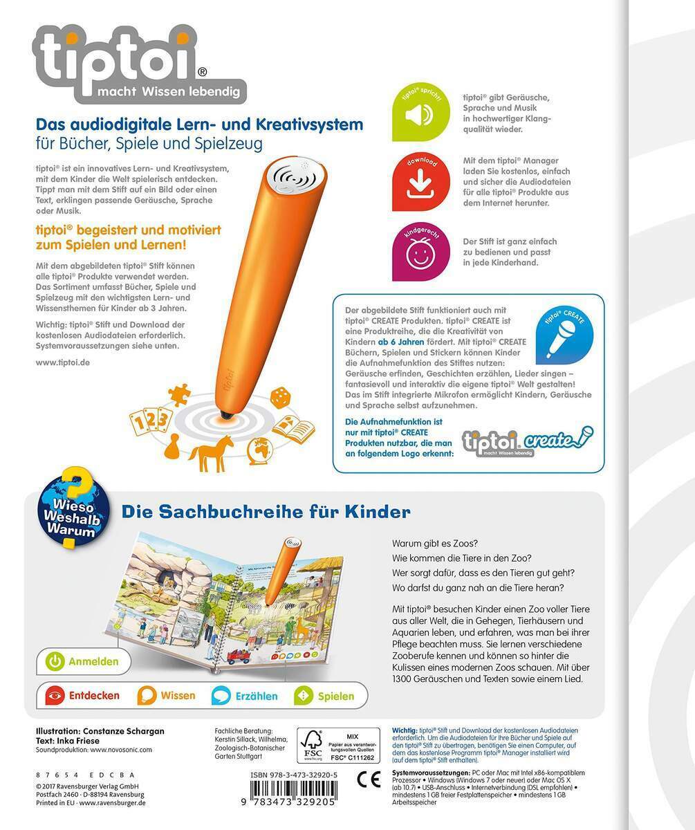 Thumbnail - Ravensburger Tiptoi® Wieso? Weshalb? Warum? Entdecke Den Zoo (band 20)