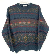 St Michael Marks Spencer mens size M Acrylic wool 3D Sweater pullover Made in UK