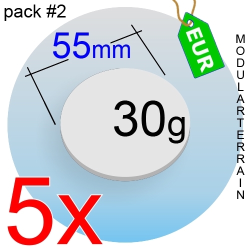 5x 2mm CLEAR ACRYLIC 55mm ROUND BASE CIRCLE DISC TRANSPARENT SOCLE WAR HAMMER - Imagen 1 de 1