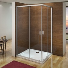 Corner Entry Shower Enclosure Walk In Sliding Door Glass Cubicle 760 800 900