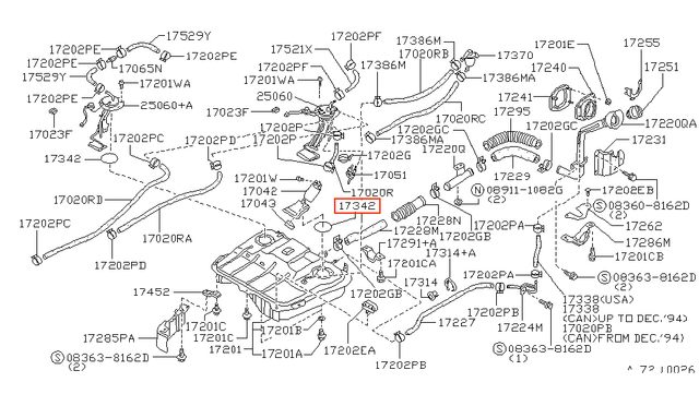 Nissan 17342 01a00