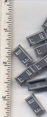 LEGO x 10 Metallic Silver Minifig Utensil Ingot NEW bulk treasure money Bar