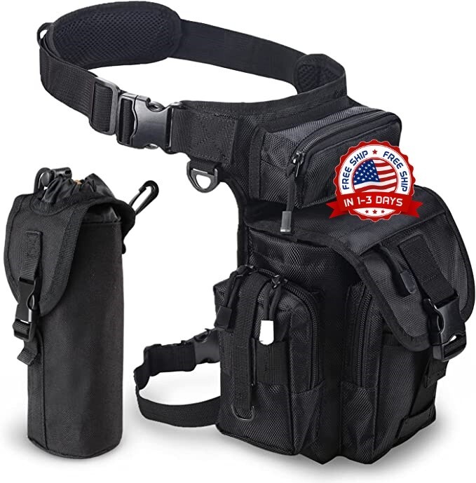 BOLSO TACTO MILITAR para la Pierna Cintura Canguro Bolsa Mochila Riñonera...