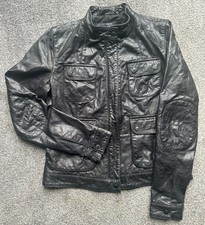 Gant Jacket Women's Uk 10 - Lamb Leather - Zip - Black - Uk 10