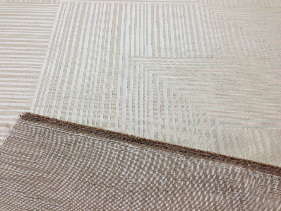 DONGHIA FABRIC JACKSON WILLOW WHITE STRIPE VELVET UPHOLSTERY FABRIC BY THE YARD - Image 4 of 4