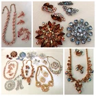 Vintage Designer Rhinestone Costume Jewelry Lot Juliana Sets, KJL Set & More