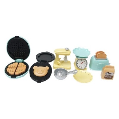 Interactive Dollhouses Play Set With Mini Bread Toaster Grinder And Plates