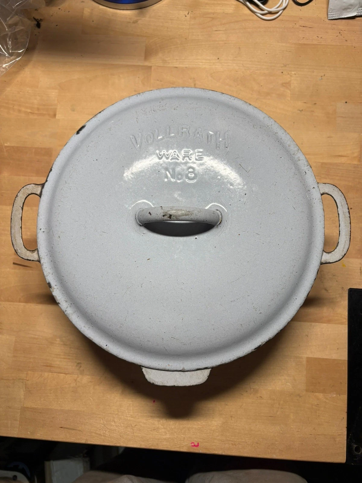 Vollrath Ware Enameled 10” dia. X 4 1/2” Cast Iron Dutch oven With Lid  HTF