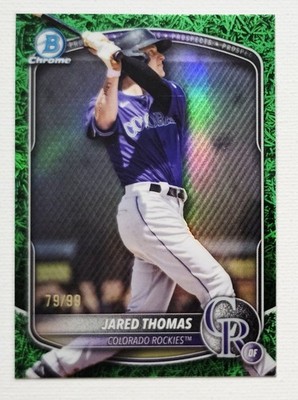 2025 Bowman Draft Chrome Jared Thomas #BDC-147 Green Grass  Refractor /99 (RC)