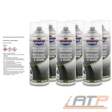 6x 400ml PRESTO TEER UND HARZ ENTFERNER REINIGER HARZ TEER ENTFERNER SPRAY DOSE