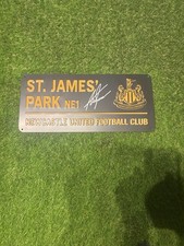 Alan Shearer Signed Newcastle Road Sign Hand Signed