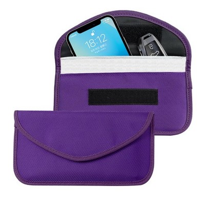 Lyxheth 2PCS Faraday Bags for Car Key and Cell Phone, 4.13*7.87 inch, Purple 