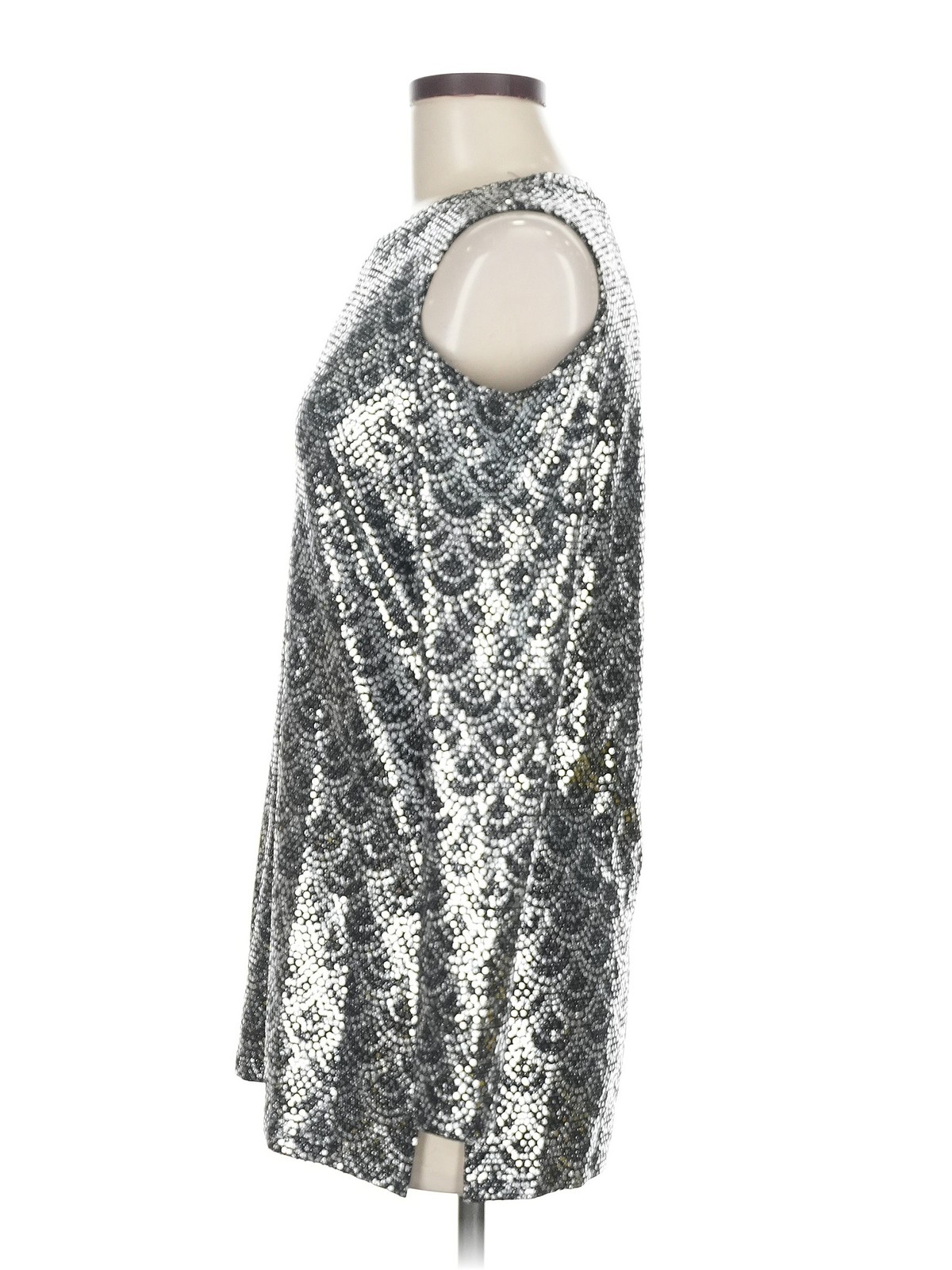 MICHAEL Michael Kors Women Silver Long Sleeve Top M thumbnail 4